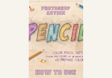 Graphicriver Color Pencil Sketch - Photoshop Actions 2020 слив
