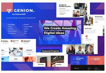 Themeforest Genion - Creative & Design Elementor Template Kit слив
