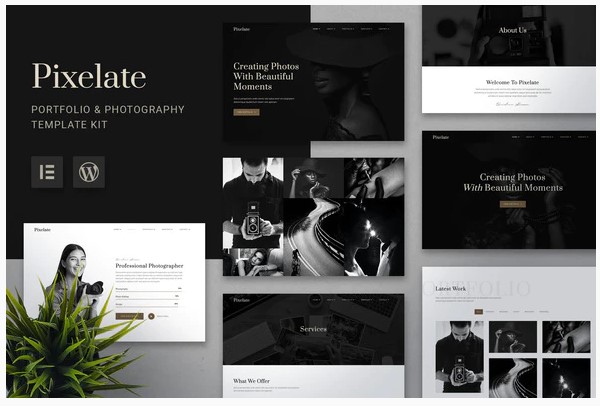 Themeforest Pixelate - Portfolio & Photography Elementor Template Kit слив курса