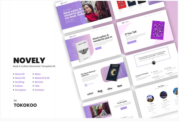 Themeforest Novely - Book Elementor Template Kit слив курса
