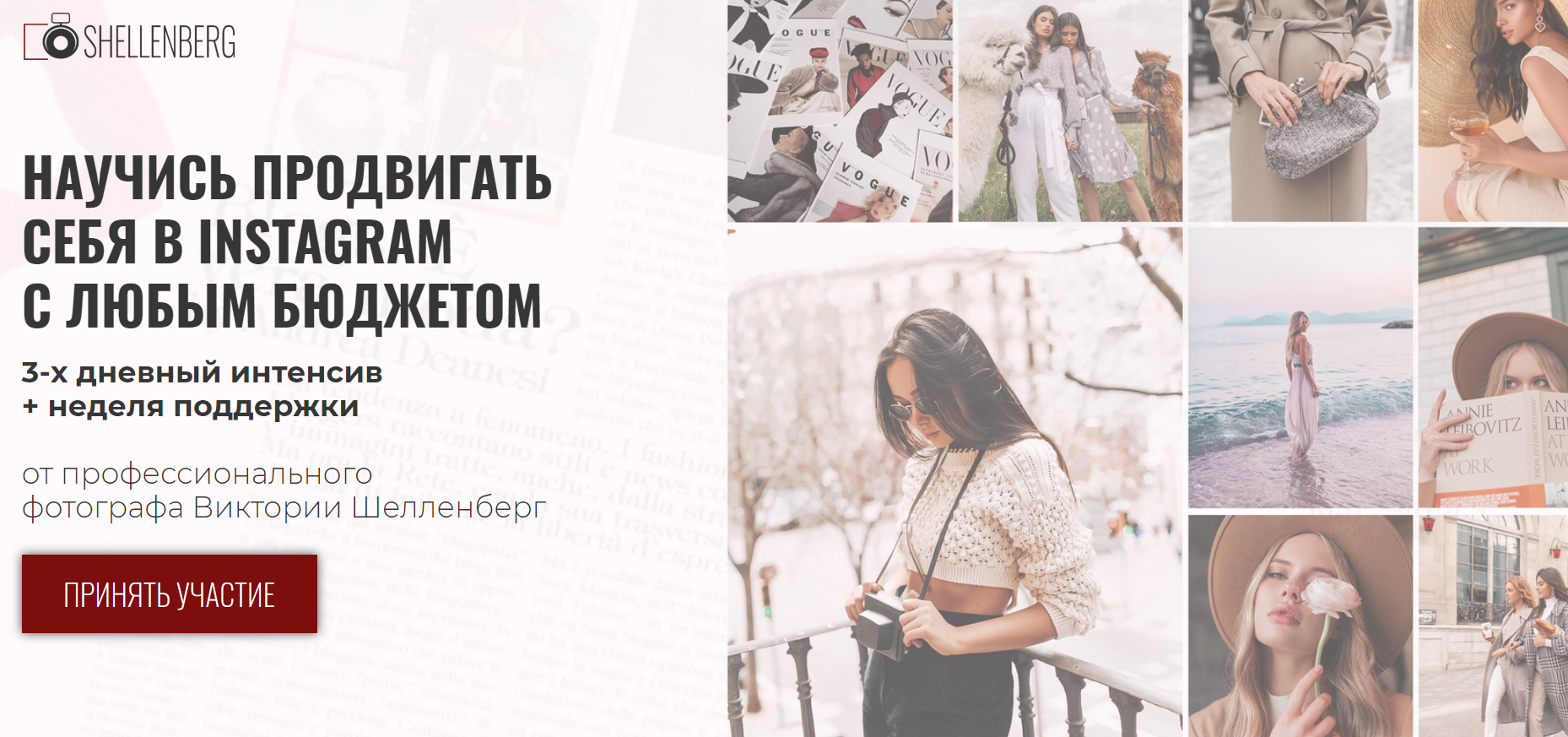 Виктория Шелленберг Научись продвигать себя в Instagram с любым бюджетом 2020 Пакет слушатель слив курса