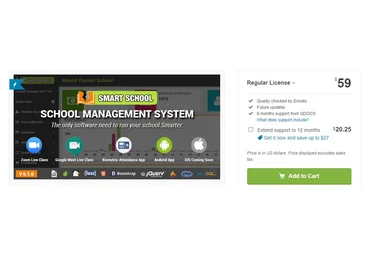Codecanyon Smart School v6.1.0 NULLED - система управления школой слив