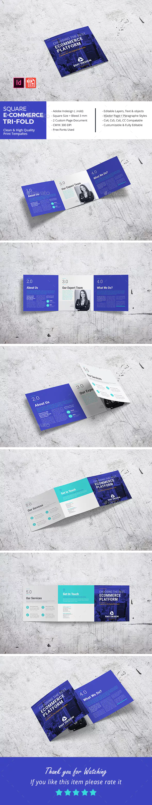 Graphicriver Square E-Commerce Business Tri-Fold слив курса