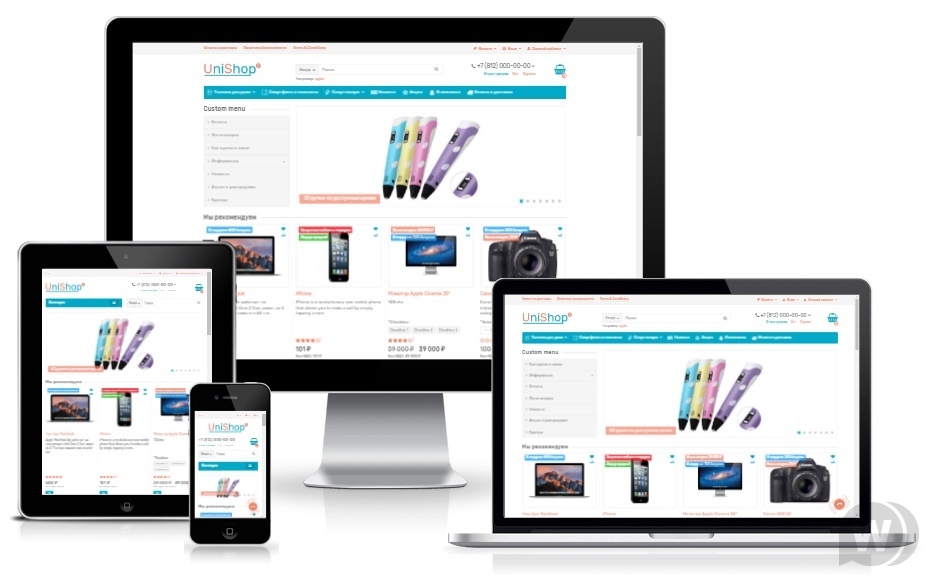 Unishop2 v1.7.0.0 NULLED - универсальный шаблон для OpenCart 3 слив курса
