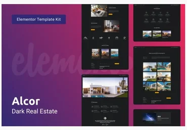 Themeforest Alcor — Dark Real Estate Elementor Template Kit скачать слив