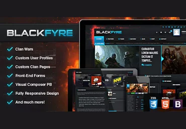 Игровой сайт на основе шаблона Blackfyr для WP слив