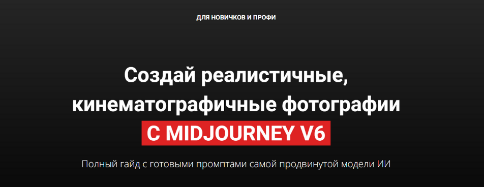 Илья Филиппов Создай реалистичные, кинематографичные фотографии с Midjorney v6 2024 слив курса