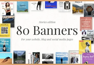 Creativemarket 80 Banners - Stories Edition слив