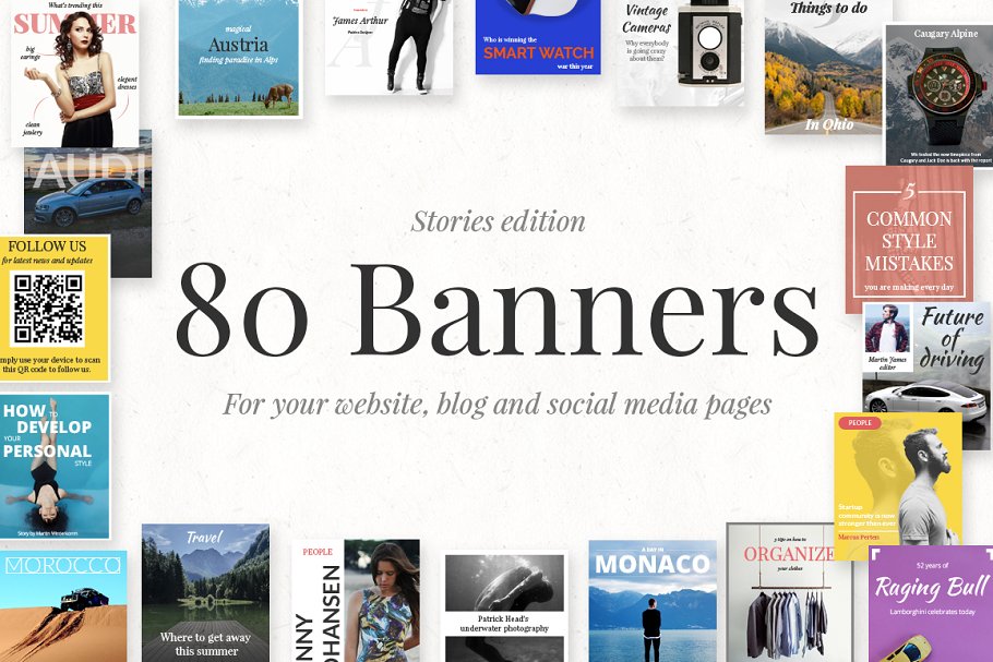 Creativemarket 80 Banners - Stories Edition слив курса