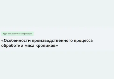 Инфоурок Особенности производственного процесса обработки мяса кроликов 2024 скачать слив