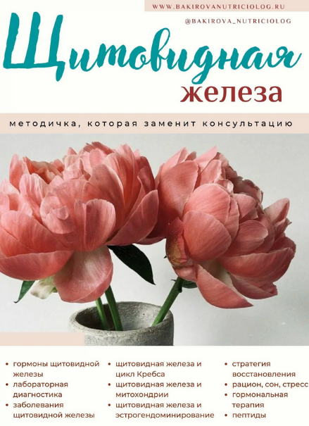 Анастасия Бакирова Методичка Щитовидная железа 2022 слив курса