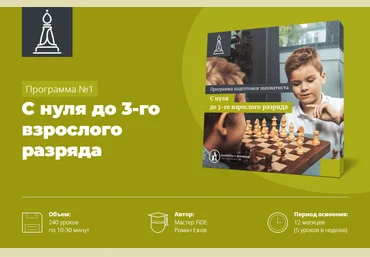 Роман Ежов Программа подготовки шахматистов «С нуля до 3 взрослого разряда» 2019 слив