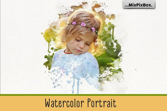 Creativemarket Watercolor Portrait Photo Masks слив курса