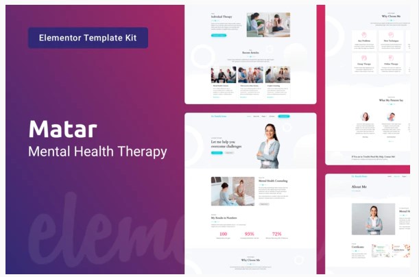 Themeforest Matar — Mental Health Therapy Elementor Template Kit слив курса