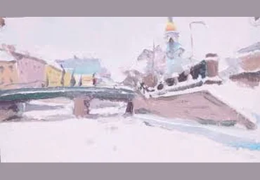 Зимний пленэр в Петербурге - Тютрин слив