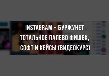 Instagram   буржунет. Тотальное палево фишек, софт и кейсы слив