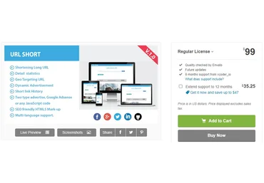 CodeCanyon Short URL with Ads - скрипт коротких ссылок слив