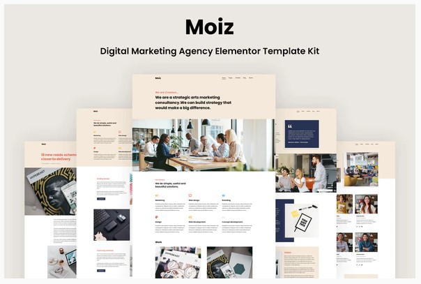 Themeforest Moiz - Digital Marketing Agency Elementor Template Kit слив курса