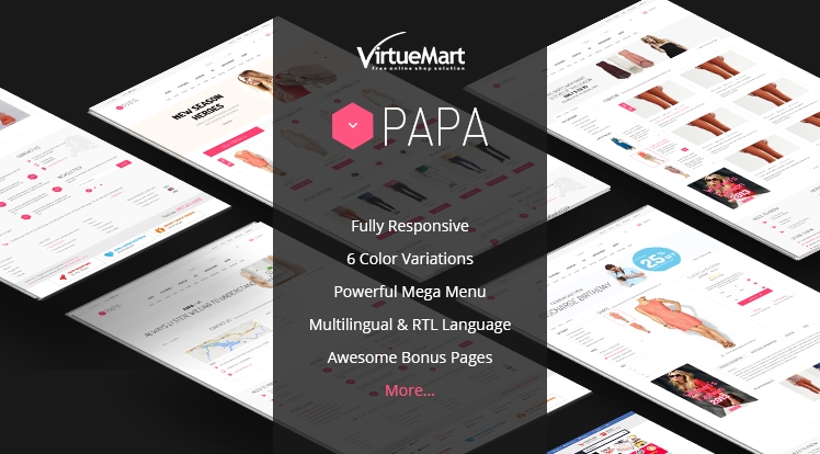 Smartaddons SJ Papa v3.9.6 - шаблон Joomla для магазина одежды слив курса