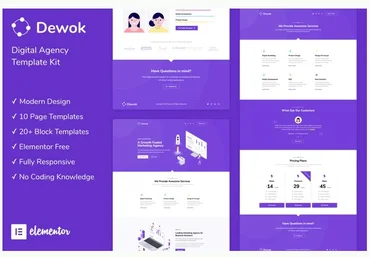Themeforest Dewok - Digital Agency Template Kit слив