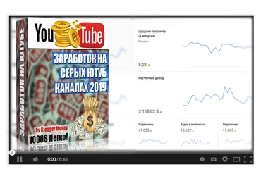 Blogger Money Серые Каналы 2019 - Заработок на YOUTUBE слив