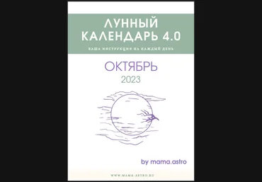 mama.astro Лунный календарь 4.0. Ваша инструкция на каждый день Октябрь 2023 скачать слив