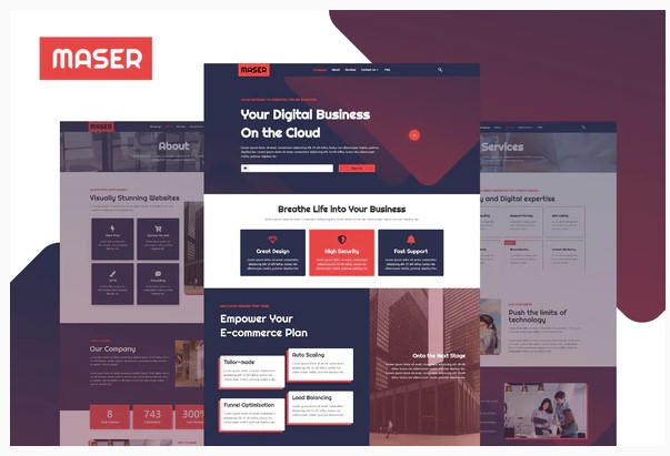Themeforest Maser - Web Design Agency Elementor Template Kit слив курса