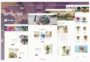 Themeforest eFlorist - Flower Boutique & Decoration Elementor Template Kit слив