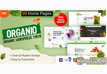 Themeforest Organio - Organic Food Store WordPress 2021 скачать слив