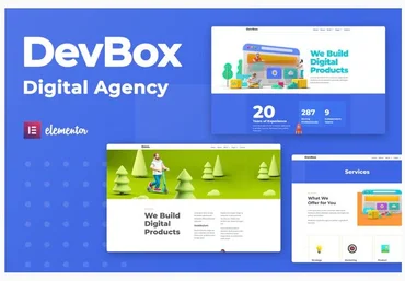 Themeforest DevBox — Creative Digital Agency Elementor Template Kit слив