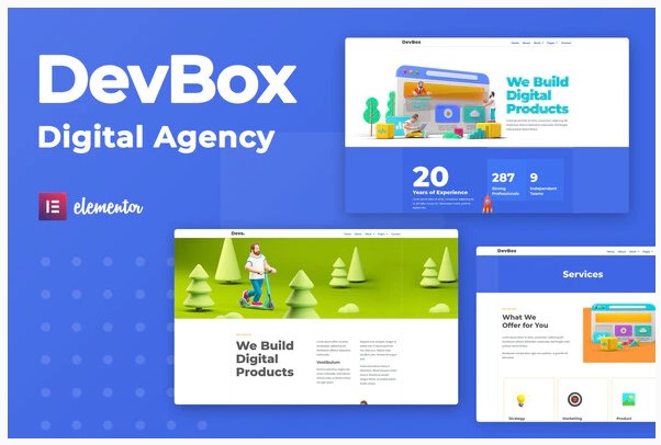Themeforest DevBox — Creative Digital Agency Elementor Template Kit слив курса