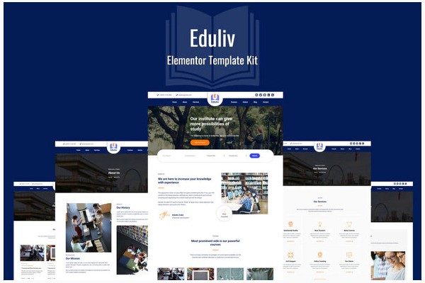Themeforest Eduliv - Education Elementor Template Kit слив курса