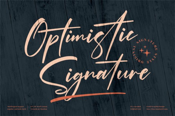 Creativefabrica Optimistic Signature Font 2021 слив курса