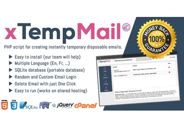 xTempMail - скрипт временной одноразовой почты слив