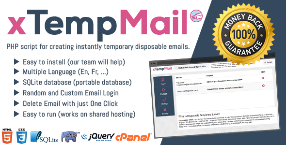 xTempMail - скрипт временной одноразовой почты слив курса