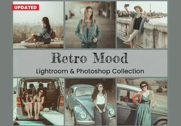 Etsy Retro Moody Lightroom Mobile Presets Photoshop Filters LUT 2021 слив