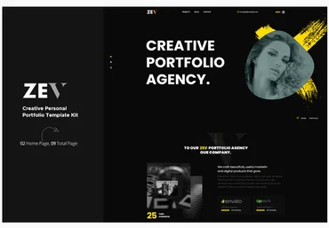 Themeforest Zev - Creative Personal Portfolio Template Kit скачать слив