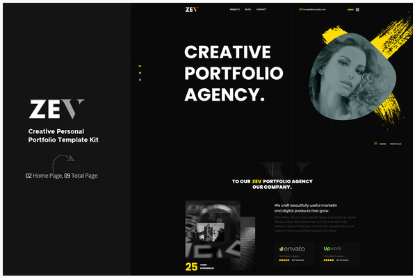 Themeforest Zev - Creative Personal Portfolio Template Kit слив курса