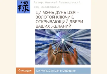 Алексей Левандовский Спецкурс Использование Ци Мэнь в медицине Транскрибация 2024 слив
