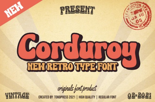 Elements.Envato Corduroy Font слив курса
