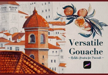 Olga Rom Гуашевые кисти для Procreate. Versatile Gouache Procreate Brushes 2024 слив