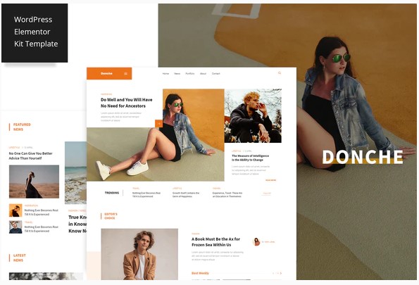 Themeforest Donche - News & Magazine Template Kit слив курса