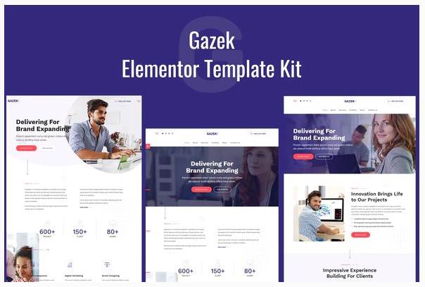 Themeforest Gazek - Agency Portfolio Elementor Template Kit слив курса