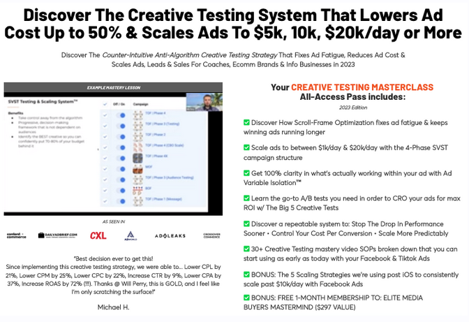 Elite media buyers Creative Testing System That Lowers Ad Costs to 50% 2023 слив курса
