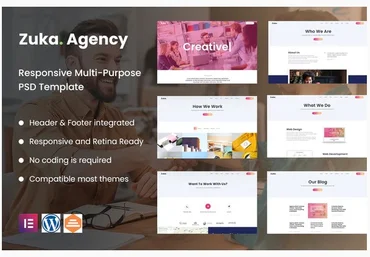 Themeforest Zuka-Agency | Creative Portfolio & Agency Template Kit слив