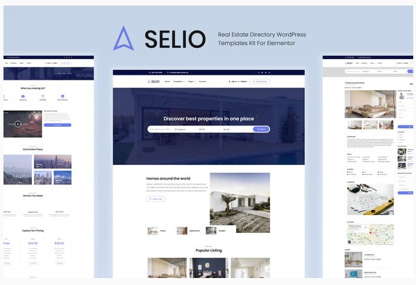 Themeforest Selio - Real Estate Directory Template Kit слив курса