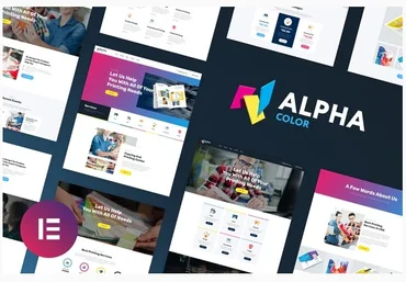 Themeforest AlphaColor - Design & Printing Elementor Template Kit скачать слив