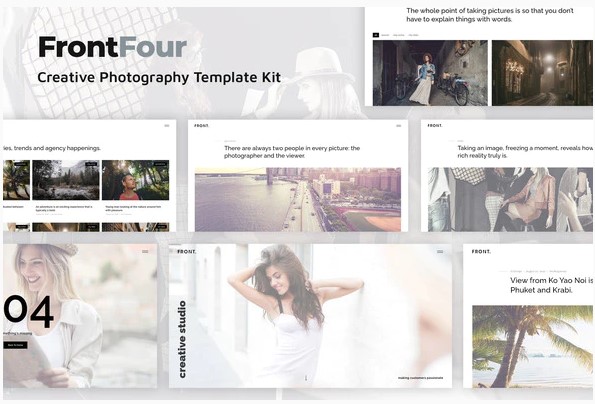 Themeforest FrontFour - Creative Photography Template Kit слив курса