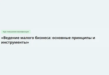 Инфоурок Ведение малого бизнеса: основные принципы и инструменты 2024 скачать слив