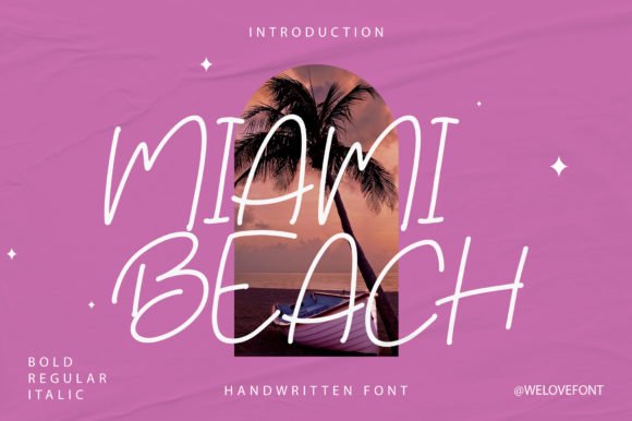 Creativefabrica Miami Beach Font 2021 слив курса